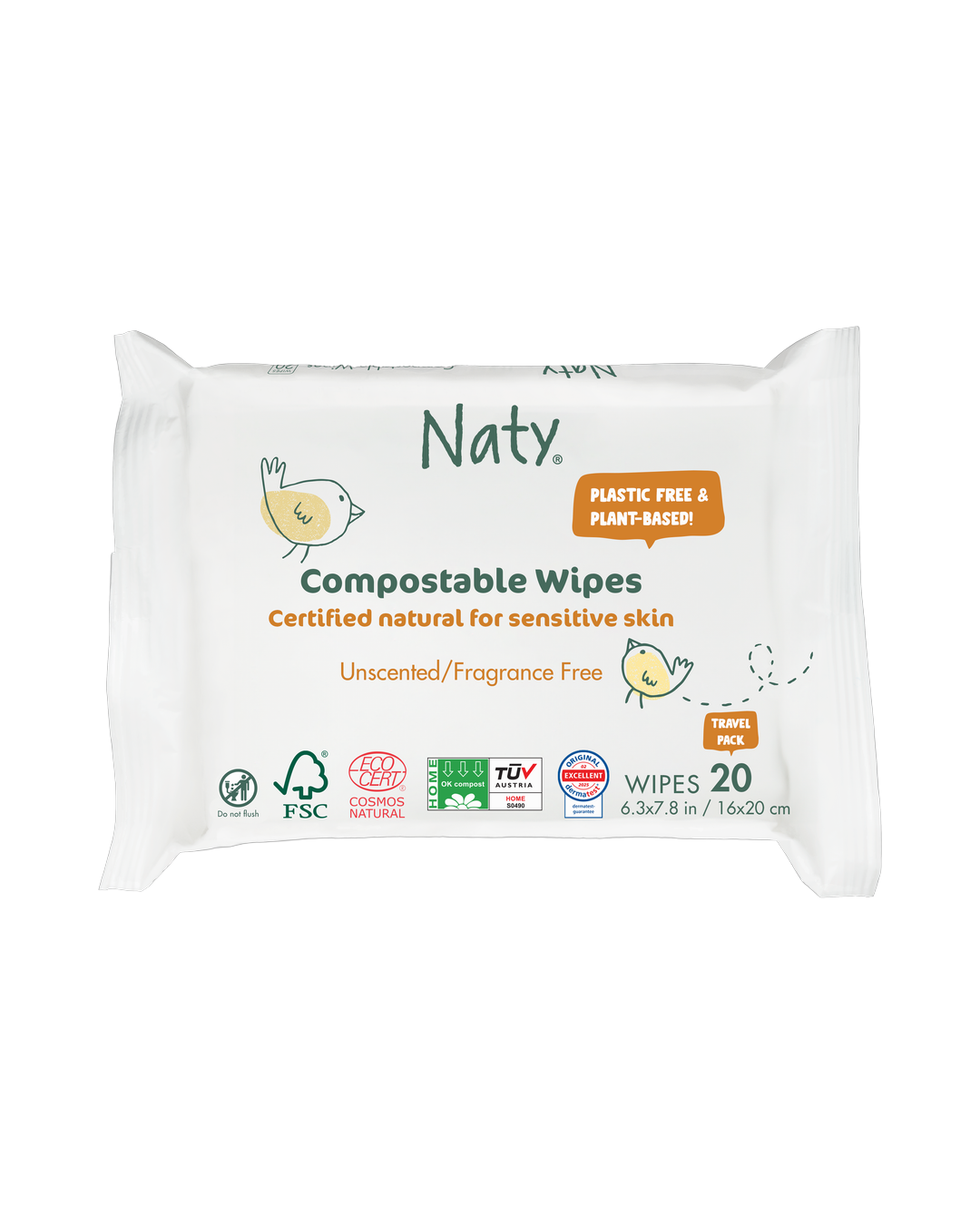 Compostable Wipes Travel Pack
